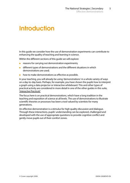 Effective demonstrations booklet (401 KB) - Staffordshire Learning Net