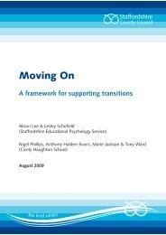 Moving On: A Framework for Transitions - Staffordshire Learning Net ...