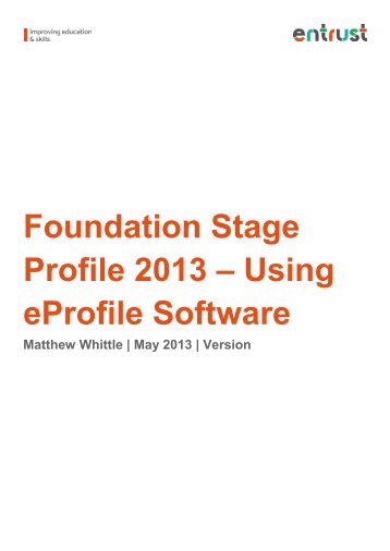 FSP in eProfile 2013.pdf - Staffordshire Learning Net