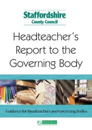 Headteacher report guidance Staffordshire ... - the Essex Clerks