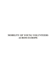 mobility of young volunteers across europe - EU-CoE youth ...