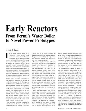 Early Reactors - From Fermi's Water Boiler to Novel Power Prototypes