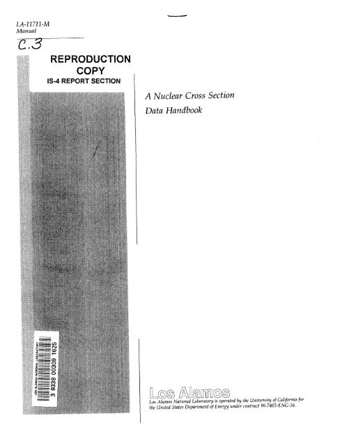 A Nuclear Cross Section Data Handbook