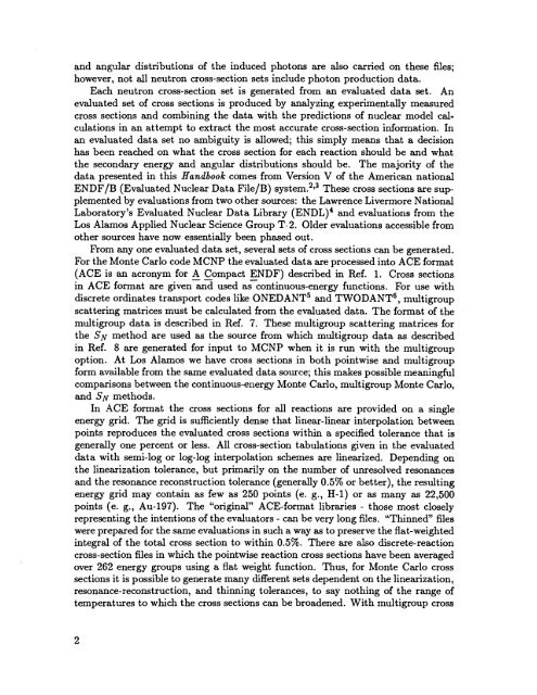 A Nuclear Cross Section Data Handbook