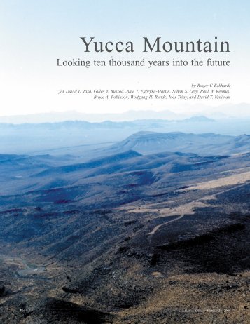 Yucca Mountain-Looking Ten Thousand Years into the Future