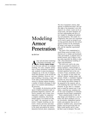 Modeling Armor Penetration