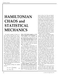 HAMILTONIAN CHAOS and STATISTICAL MECHANICS