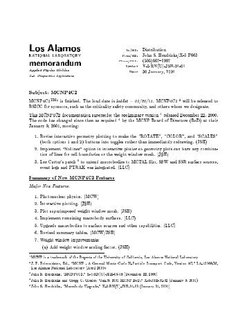 mcnpx4c2 - MCNPx - Los Alamos National Laboratory