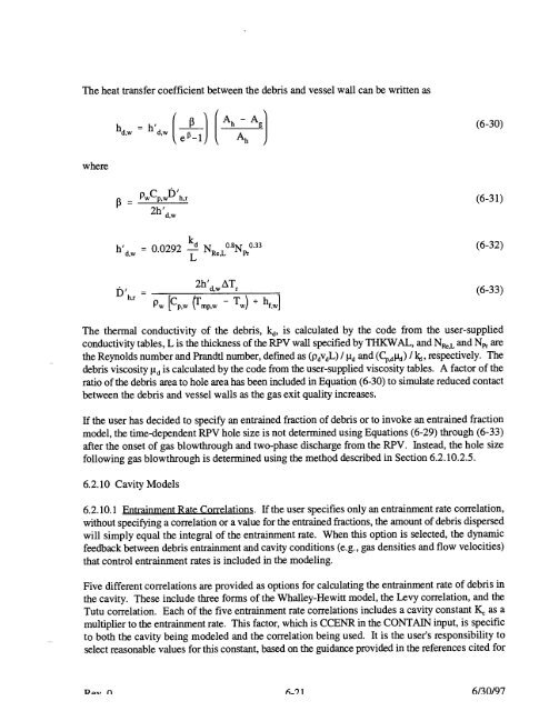 Code Manual for CONTAIN 2.0 - Federation of American Scientists