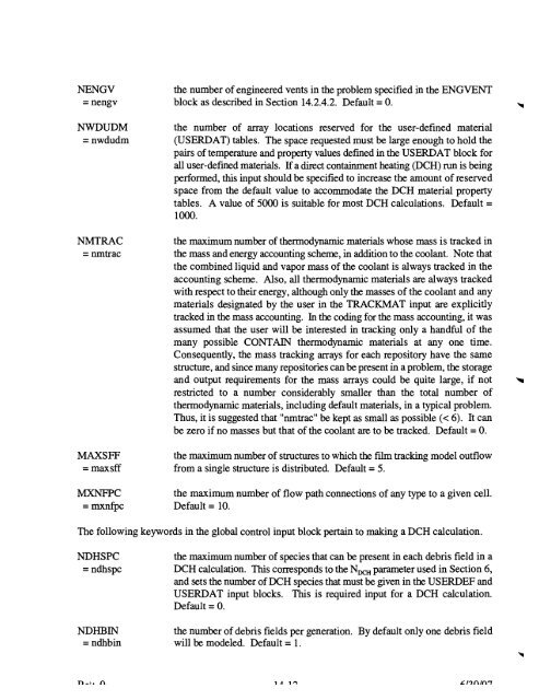 Code Manual for CONTAIN 2.0 - Federation of American Scientists