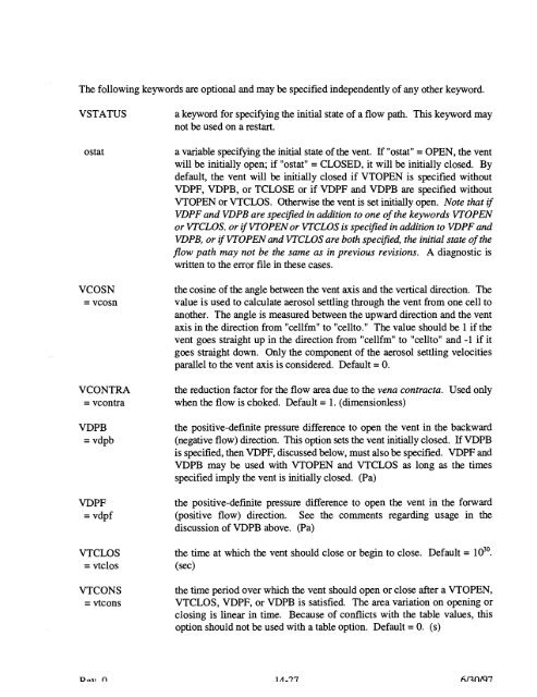 Code Manual for CONTAIN 2.0 - Federation of American Scientists