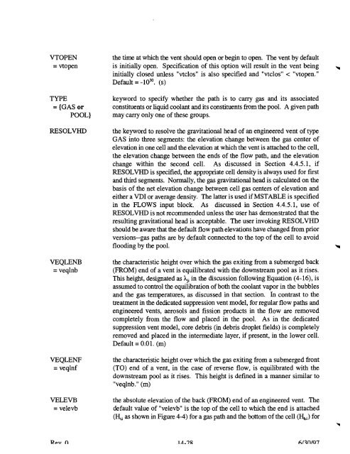 Code Manual for CONTAIN 2.0 - Federation of American Scientists