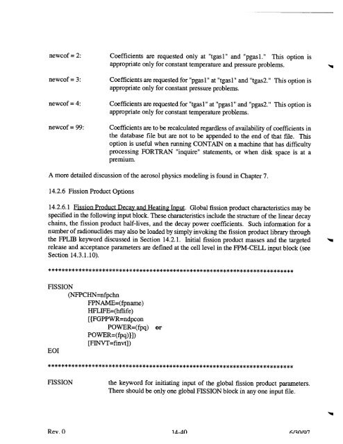 Code Manual for CONTAIN 2.0 - Federation of American Scientists