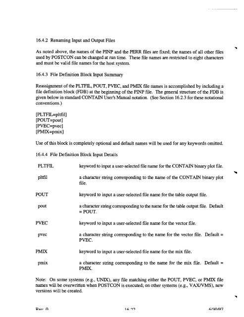 Code Manual for CONTAIN 2.0 - Federation of American Scientists