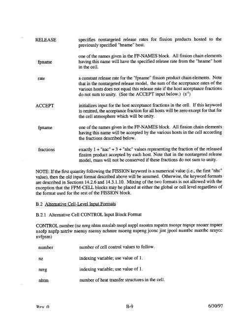 Code Manual for CONTAIN 2.0 - Federation of American Scientists