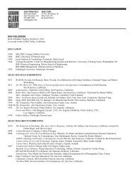 Resume (PDF) - Catharine Clark Gallery