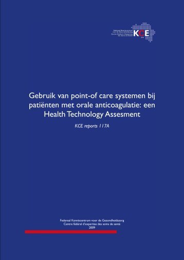 Gebruik van point-of care systemen bij patiënten met orale ... - KCE