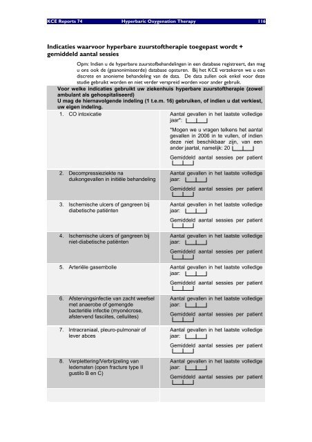 Hyperbare Zuurstoftherapie: Rapid Assessment - KCE