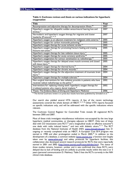 Hyperbare Zuurstoftherapie: Rapid Assessment - KCE