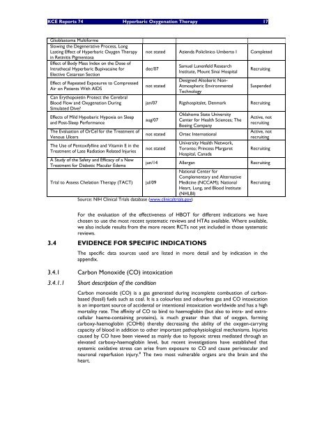 Hyperbare Zuurstoftherapie: Rapid Assessment - KCE