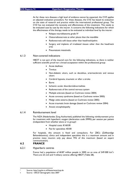 Hyperbare Zuurstoftherapie: Rapid Assessment - KCE