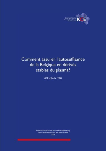 The report is available in English with a French summary - KCE