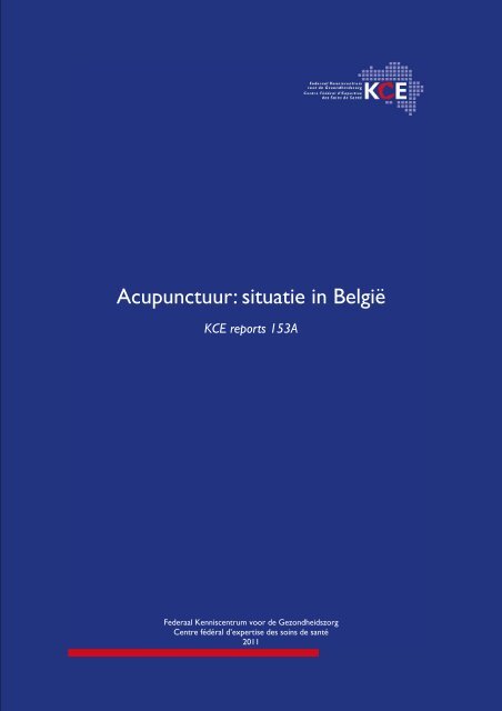 Acupunctuur: situatie in België - KCE