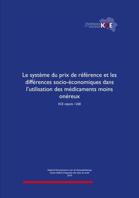 Le système du prix de référence et les différences socio ... - KCE