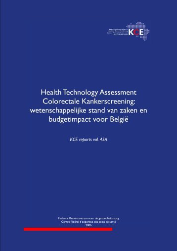 Report in English with a Dutch summary (KCE reports 45A)