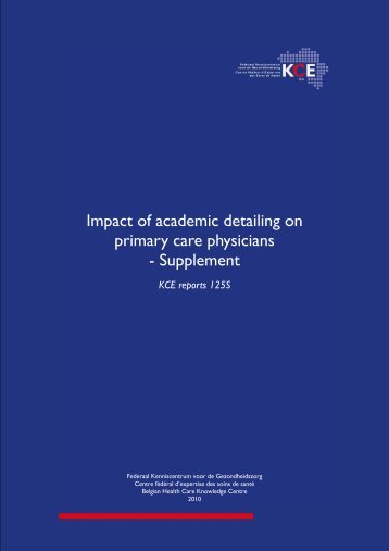 Download the supplement - KCE