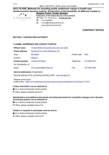 Download the tender notice - KCE