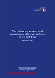 The reference price system and socioeconomic differences in ... - KCE