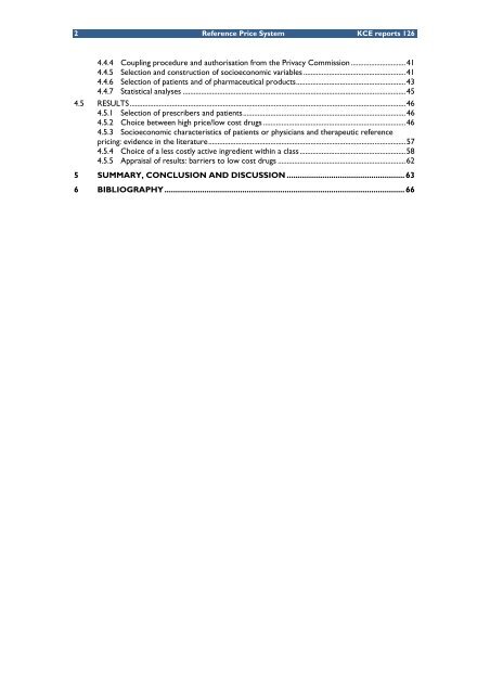 The reference price system and socioeconomic differences in ... - KCE