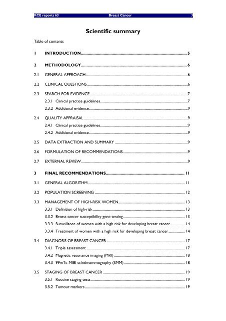 Report in English with a Dutch summary (KCE reports 63A)