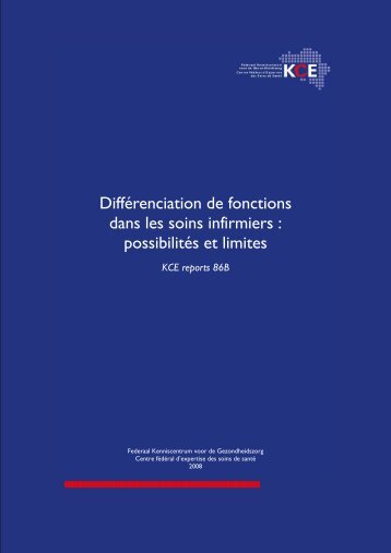 Différenciation de fonctions dans les soins infirmiers ... - Sesa - UCL