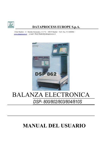 BALANZA ELECTRONICA - Dataprocess
