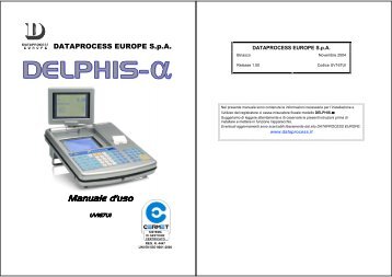 Manuale d'uso Manuale d'uso - Dataprocess