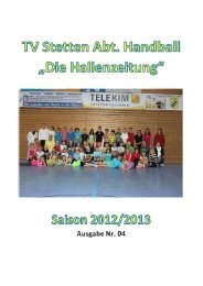 Untitled - TV Stetten Handball