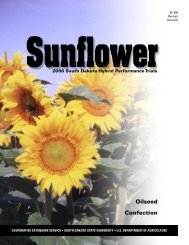 Sunflower: 2006 South Dakota Hybrid Performance Trials - iGrow