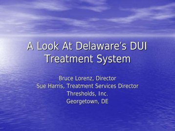 A Look At Delaware's Treatment System