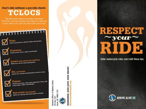 Office of Highway Safety Motorcycle Brochure