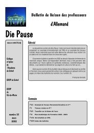 Die Pause n° 35 - Allemand @ Créteil - Académie de Créteil