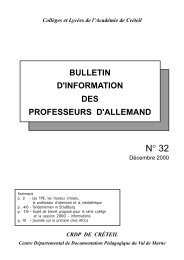 Bulletin N° 32 - L'allemand dans l'académie de Créteil