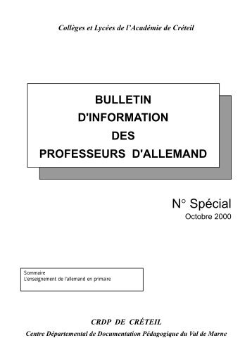 Numéro - Allemand @ Créteil - Académie de Créteil