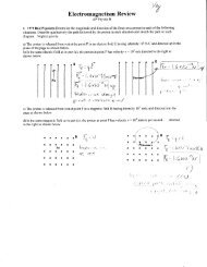 Electromagnetism Review Key