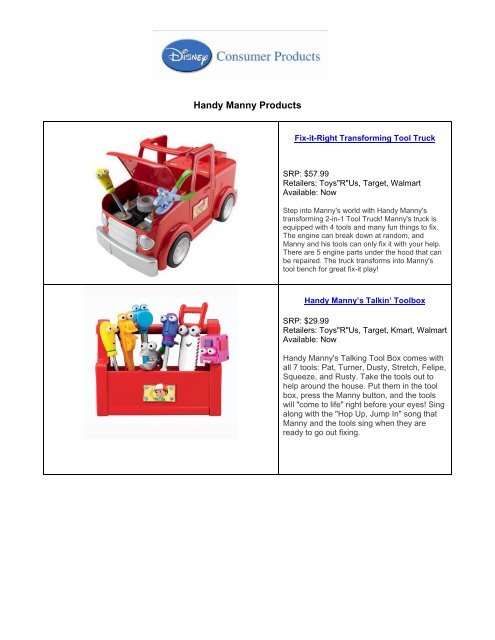 Handy Manny Products Disney