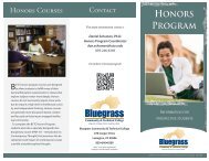 honors program - Kentucky Community & Technical College System