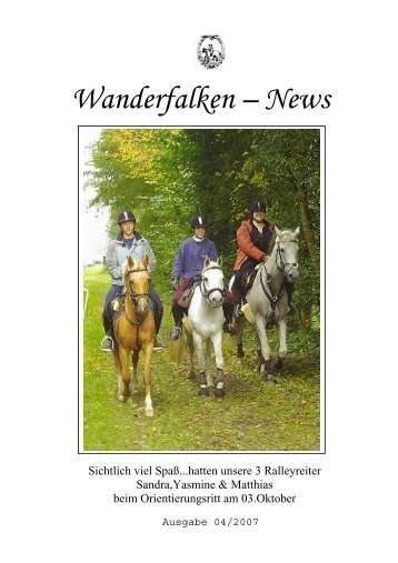 Wanderfalken – News - Rv-wanderfalke.de