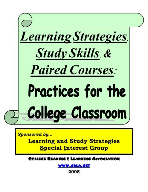 Learning Strategies, Study Skills, & Paired Courses - College ...