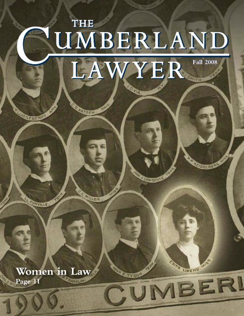Fall 2008 - Cumberland School of Law - Samford University